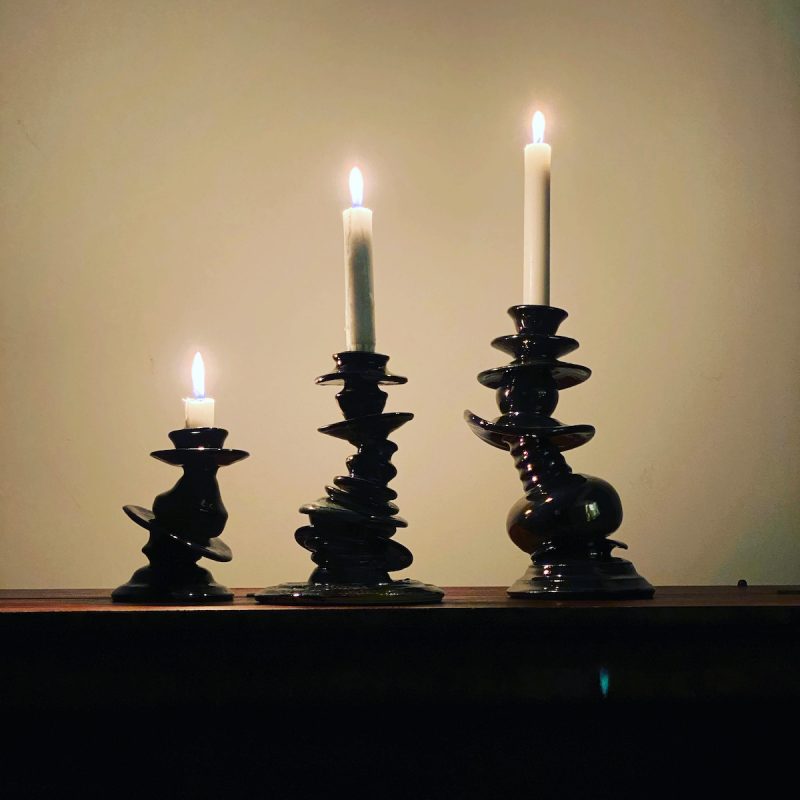 funky atmospheric candle holders
