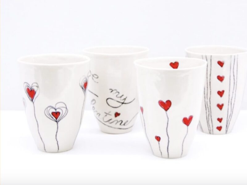 Sweetheart Cups – functional ceramic by Catharina Goldnau, Toronto