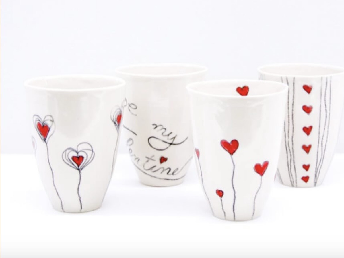 Sweetheart Cups – functional ceramic by Catharina Goldnau, Toronto