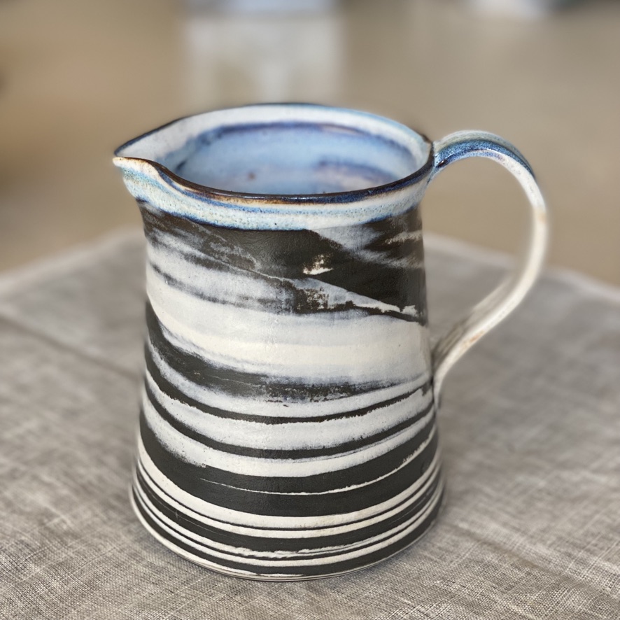 Storm Horizon Pitcher – functional ceramic by Catharina Goldnau, Toronto