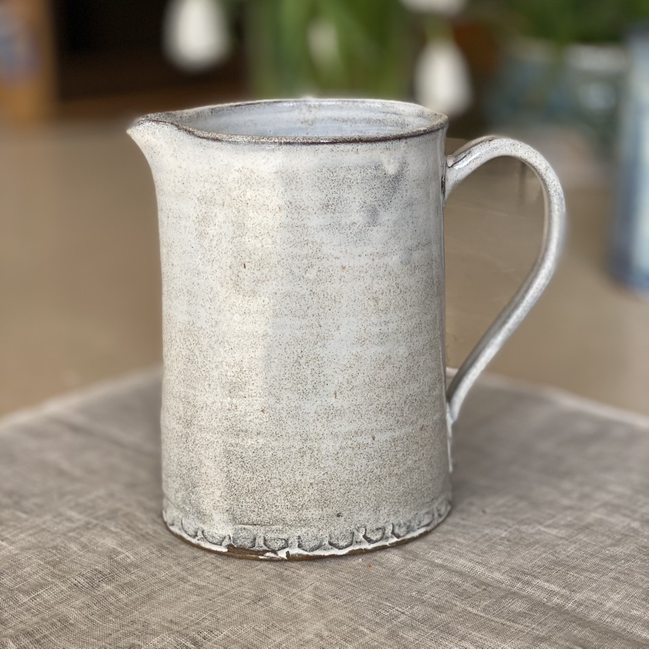 Dove Grey Milk Bag Pitcher – functional ceramic by Catharina Goldnau, Toronto