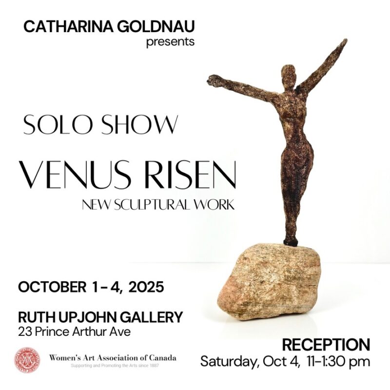 Poster for Venus Risen solo show by Catharina Goldnau, Ruth Upjohn Gallery, October 1-4 2025